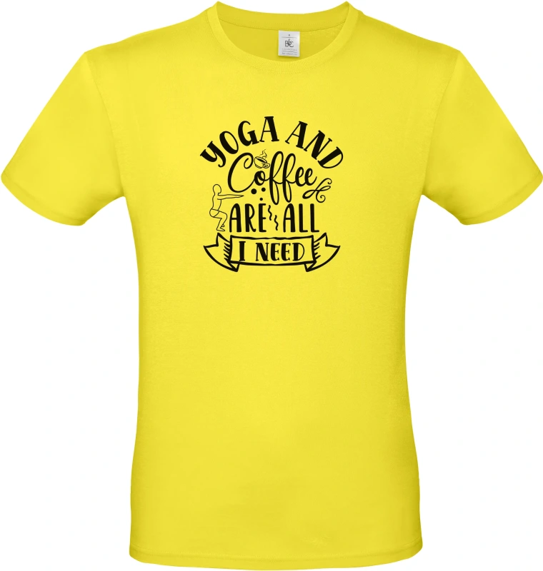 Pánské tričko Yoga and Coffee Are All I Need