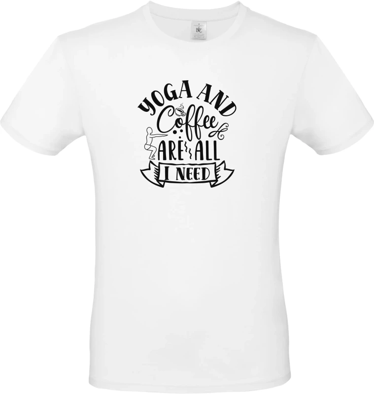 Pánské tričko Yoga and Coffee Are All I Need 1