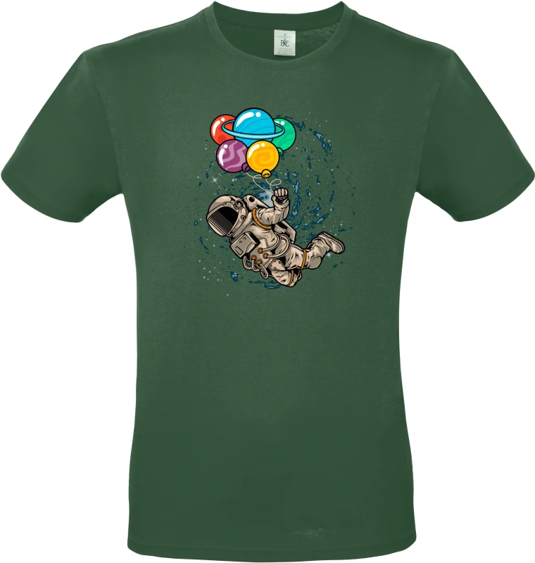Pánské tričko Kosmický Snílek - Astronaut s Planetovými Balóny 5