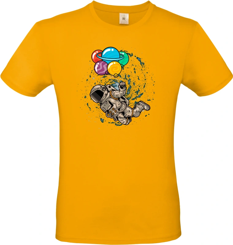Pánské tričko Kosmický Snílek - Astronaut s Planetovými Balóny 6