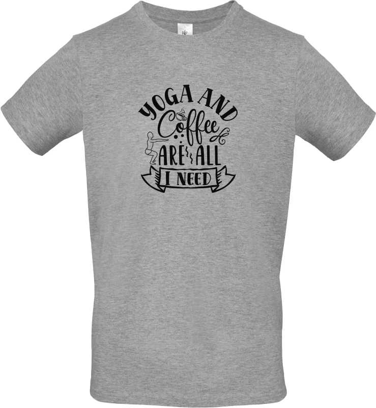 Pánské tričko Yoga and Coffee Are All I Need 3