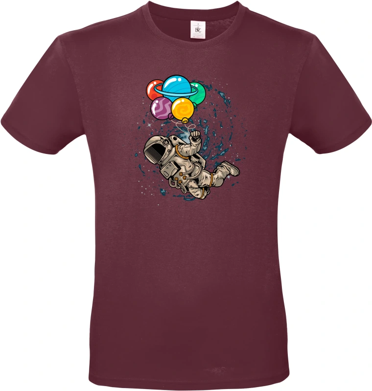 Pánské tričko Kosmický Snílek - Astronaut s Planetovými Balóny 10