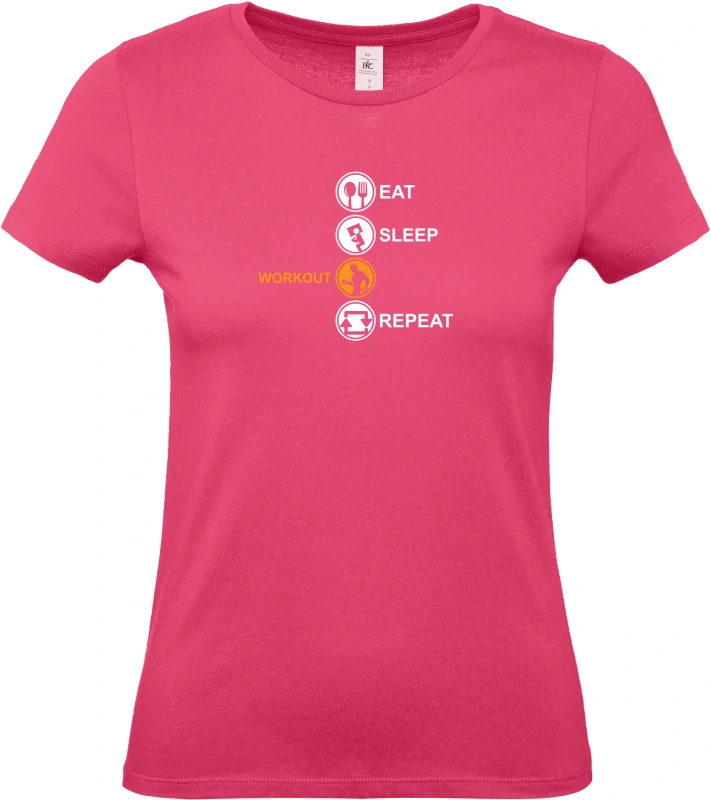 Dámské tričko Eat Sleep Workout Repeat-2 7