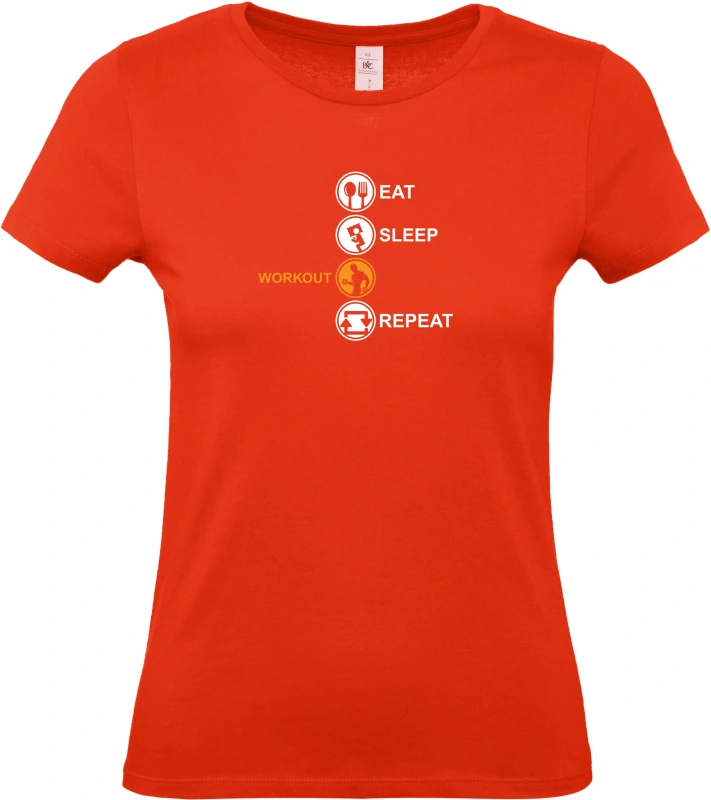 Dámské tričko Eat Sleep Workout Repeat-2 6