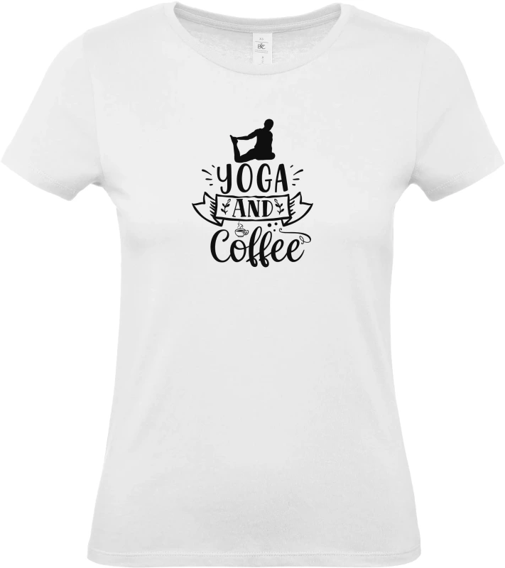 Dámské tričko Yoga and Coffee 1