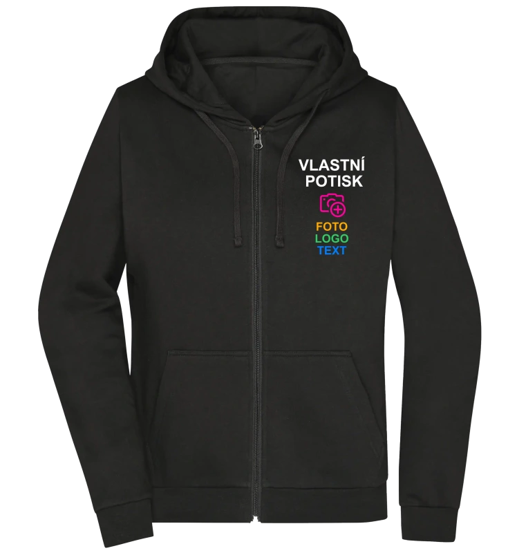 Dámská mikina se zipem a s kapucí