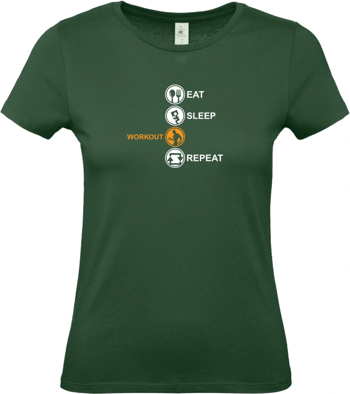 Dámské tričko Eat Sleep Workout Repeat-2 5