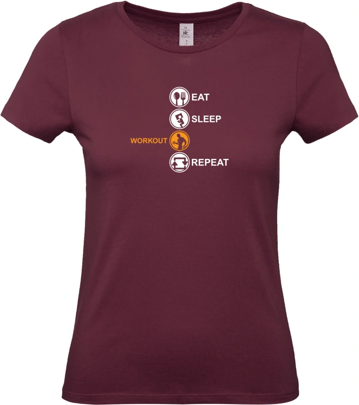 Dámské tričko Eat Sleep Workout Repeat-2 9