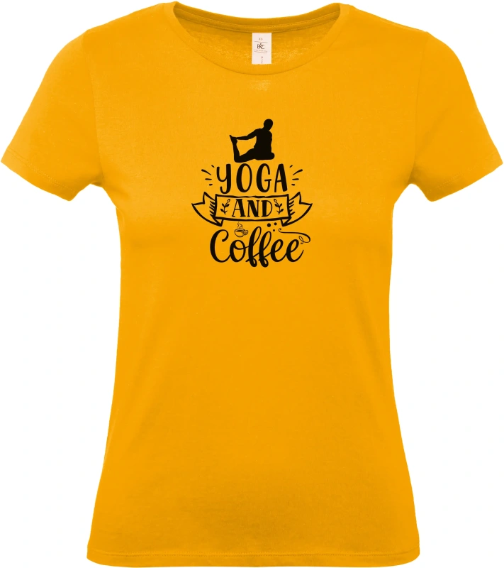 Dámské tričko Yoga and Coffee