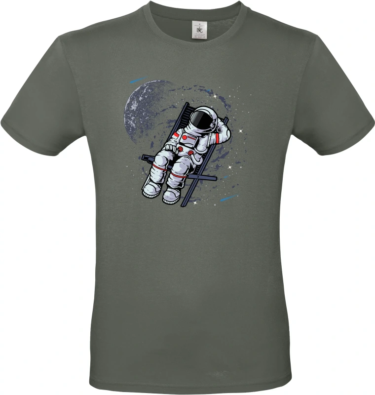 Pánské tričko Vesmírný relax - Astronaut na lehátku 3
