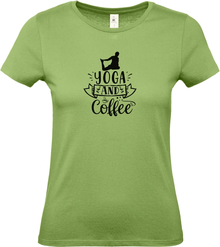 Dámské tričko Yoga and Coffee 3