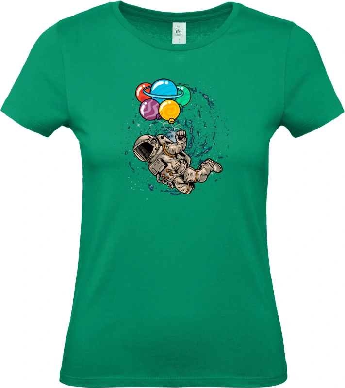Dámské tričko Kosmický Snílek - Astronaut s Planetovými Balóny 4