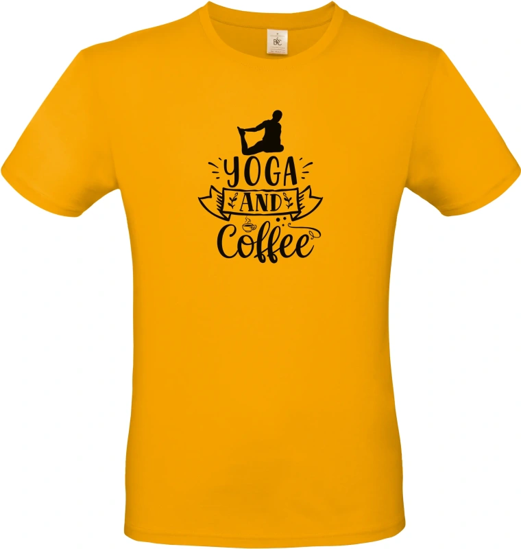 Pánské tričko Yoga and Coffee