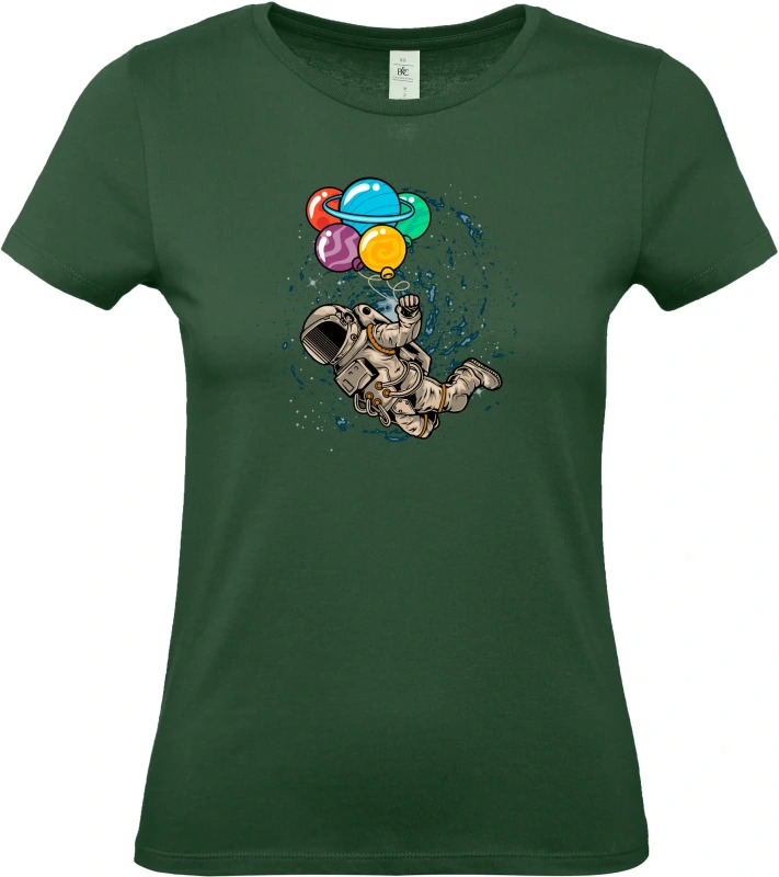 Dámské tričko Kosmický Snílek - Astronaut s Planetovými Balóny 6