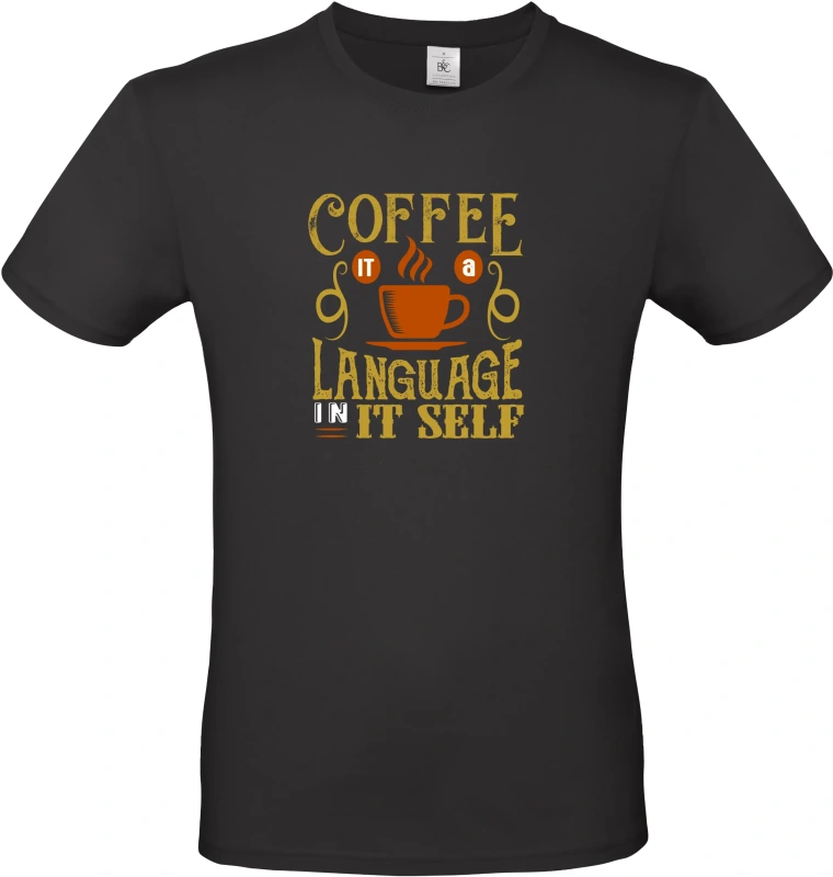 Pánské tričko Language coffee