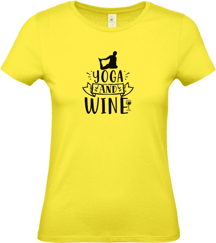 Dámské tričko Yoga and Wine 2