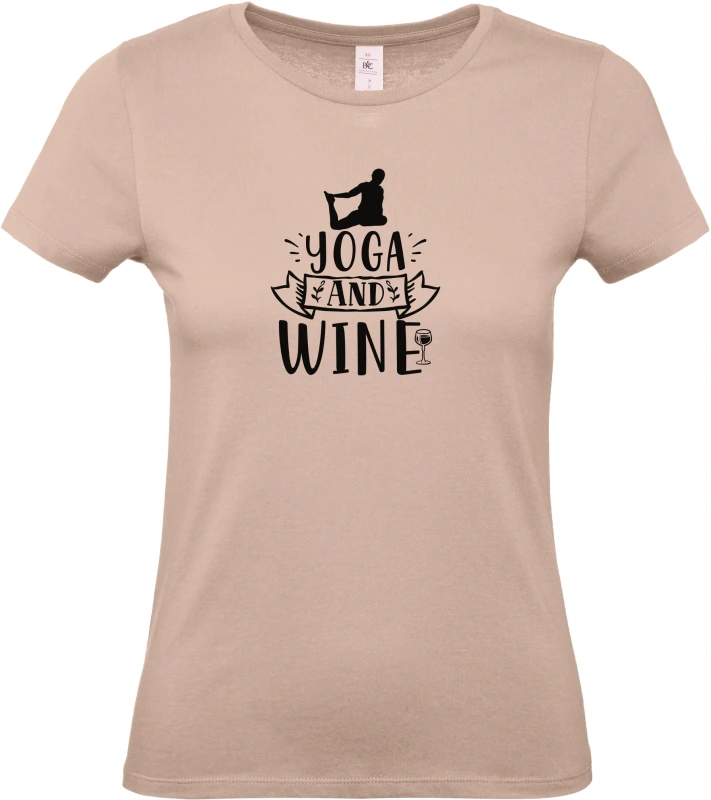 Dámské tričko Yoga and Wine