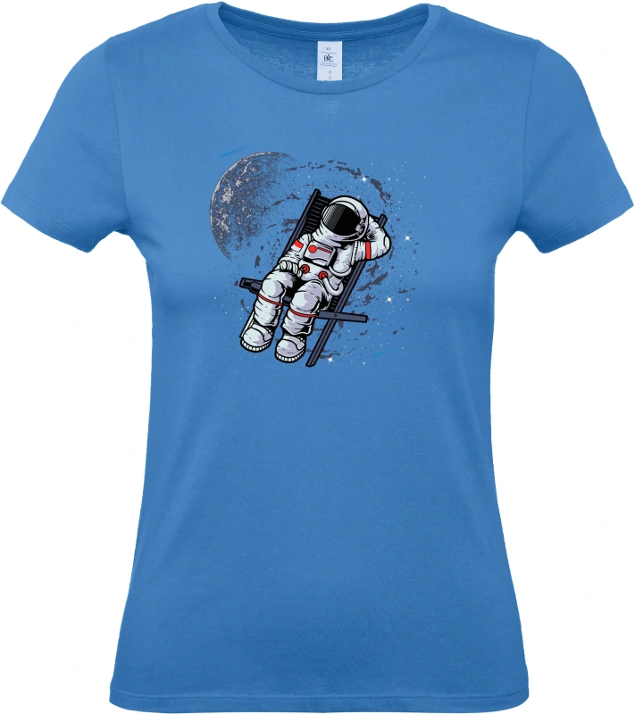 Dámské tričko Vesmírný relax - Astronaut na lehátku 1