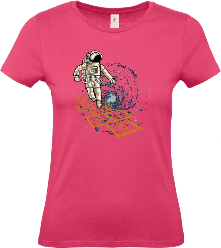 Dámské tričko Vesmírná Školka - Astronaut Hraje v Galaxii 10