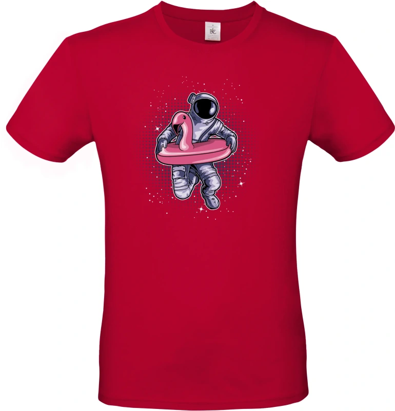 Pánské tričko Vesmírná dovolená - Astronaut s plameňákem 8