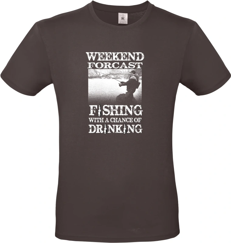 Pánské tričko Weekend Forecast - Fishing with a Chance of Drinking 1