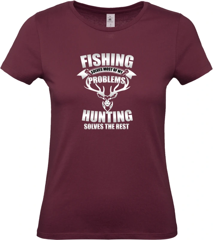 Dámské tričko Fishing and Hunting Solve Everything 8