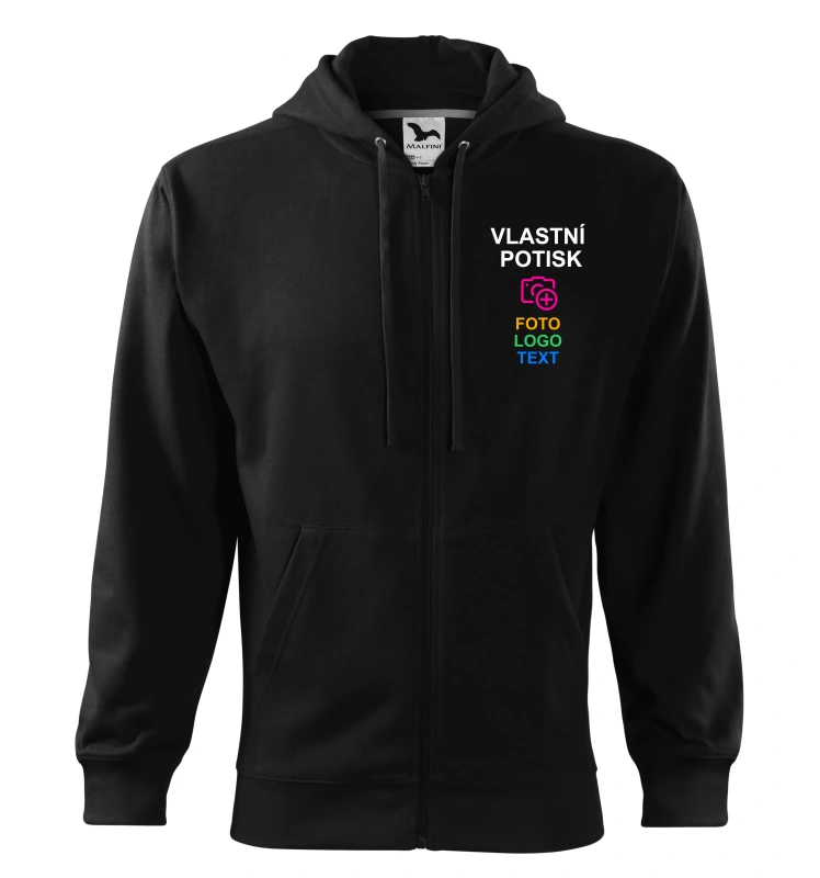 Pánská mikina se zipem a s kapucí - KOMFORT 👕