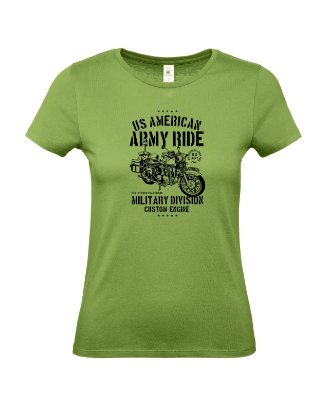 Dámské tričko Army Ride Motorcycle