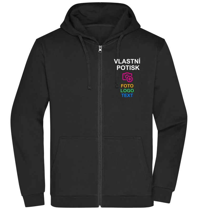 Pánská mikina se zipem a s kapucí