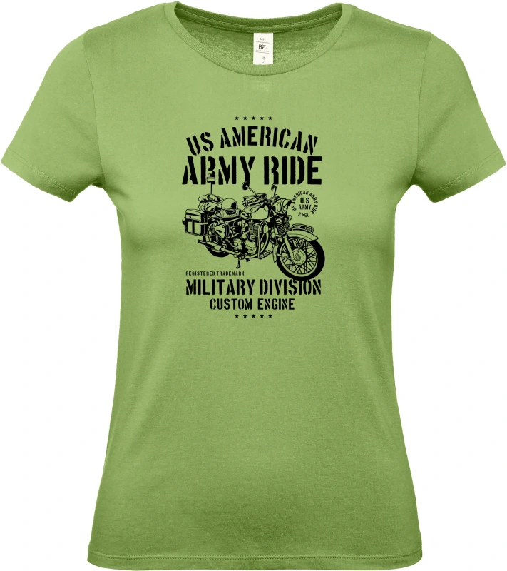 Dámské tričko Army Ride Motorcycle