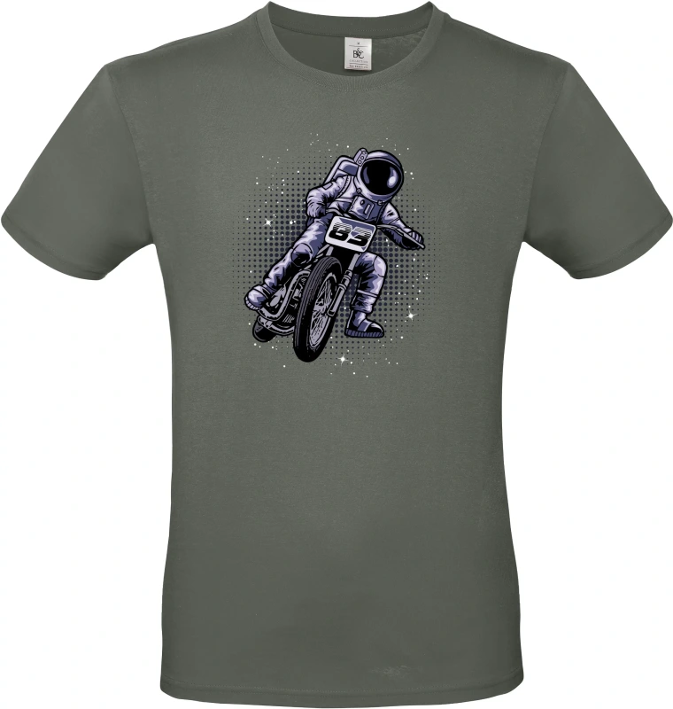 Pánské tričko Vesmírný Závodník - Astronaut na Motorce 3