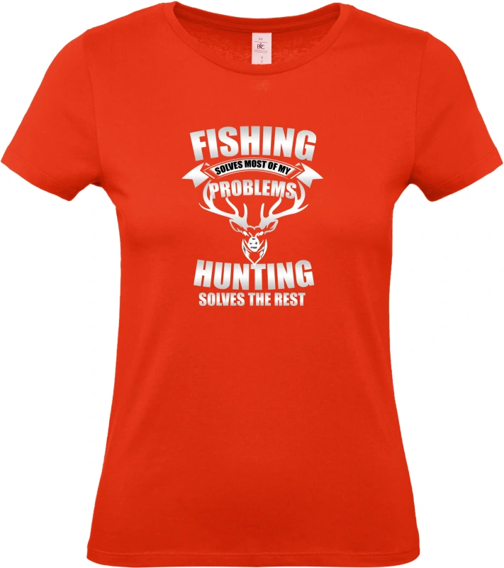 Dámské tričko Fishing and Hunting Solve Everything 5