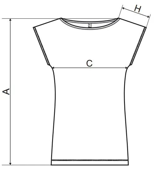 velikostní tabulka tričko-šaty Love